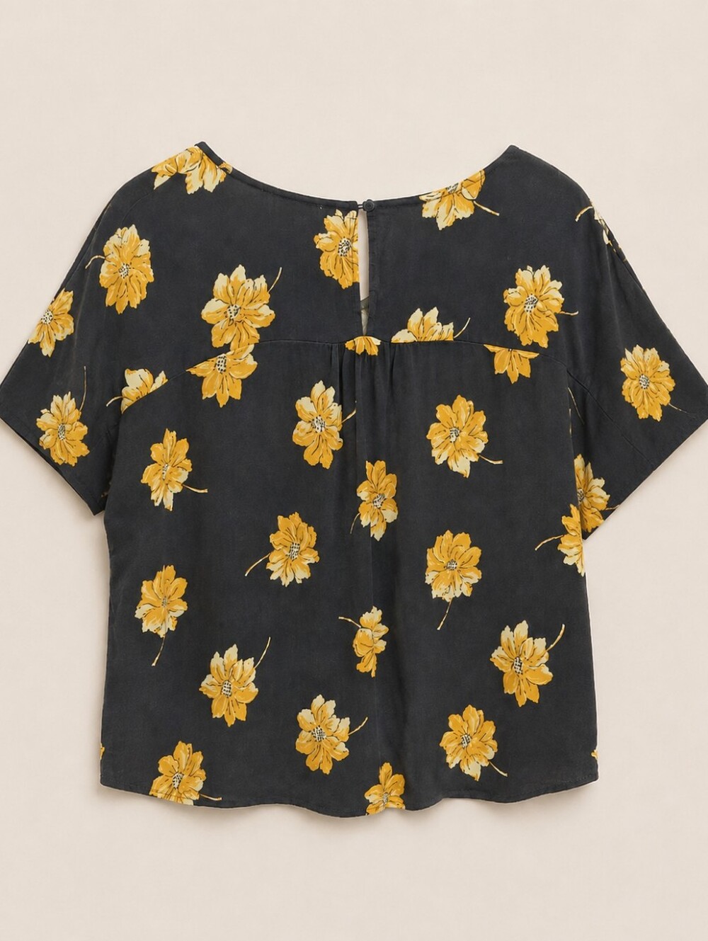Madewell Rhyme Top Blouse Olive Green Yellow Floral Size S Boho Cottagecore - Picture 5 of 10